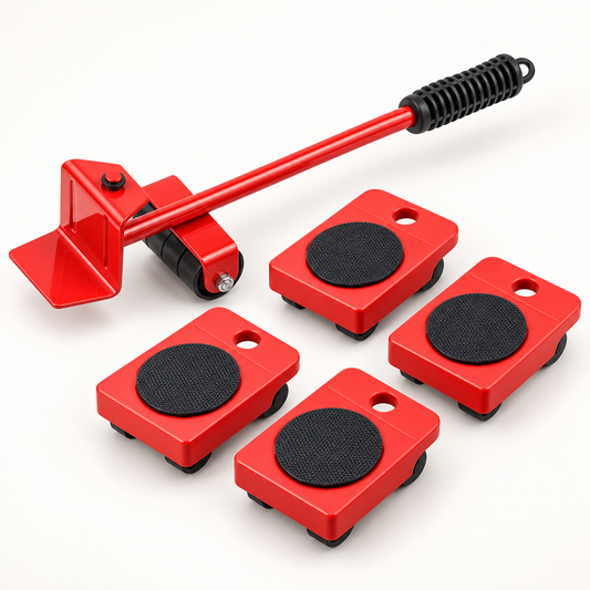 5-Piece Furniture Moving Tool Set with Lifter & Rollers