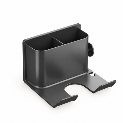 Wall-Mounted Hair Dryer Holder & Styling Tool Organizer