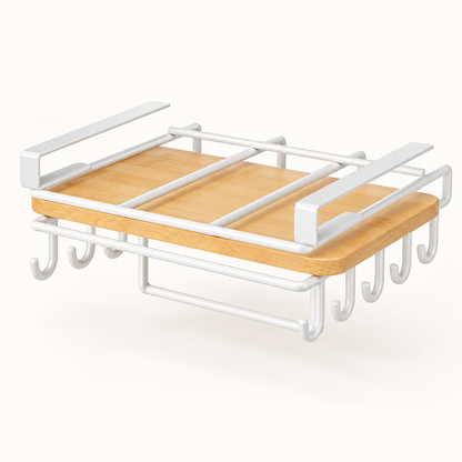 Under-Shelf Hanging Kitchen Utensil Rack