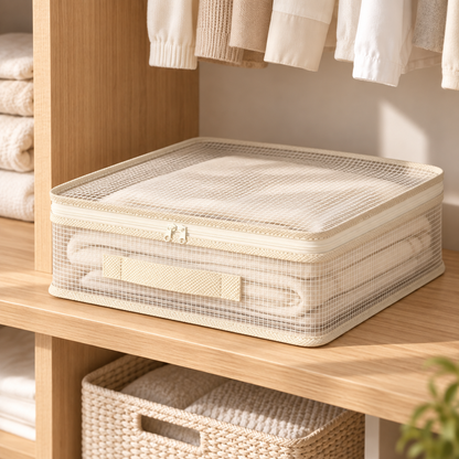 Clear Zippered Clothes Storage Organizer