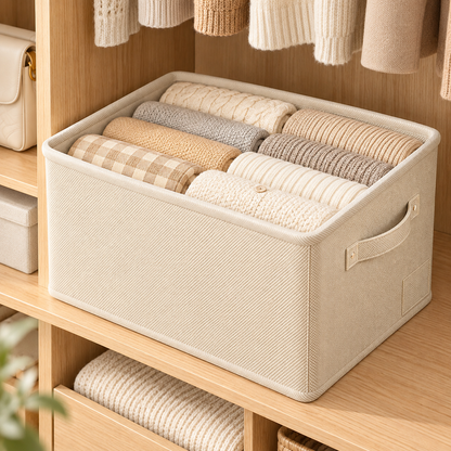 Foldable Fabric Storage Bin with Handles