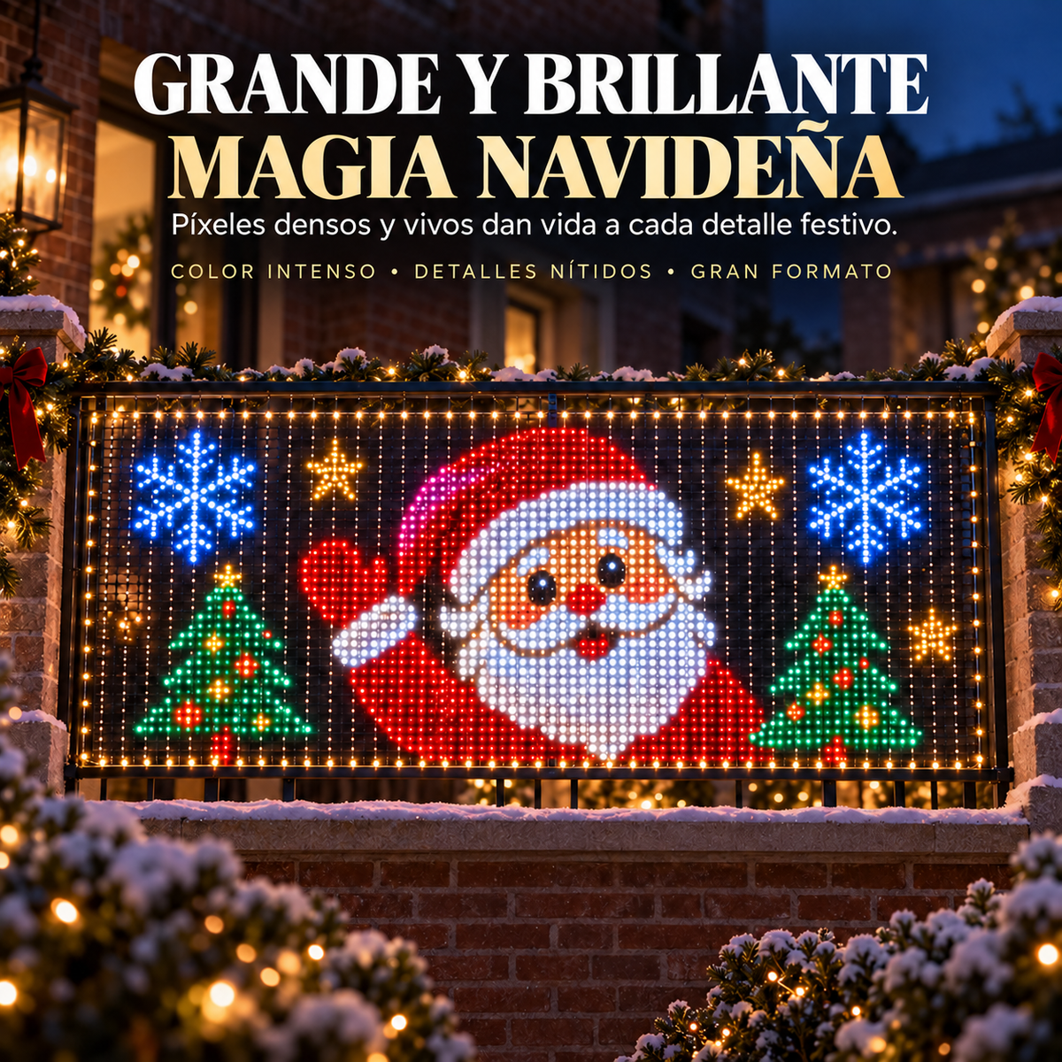 🔥¡OFERTA ESPECIAL: 50% DE DESCUENTO!🎁⚡¡Más de 200 diseños animados! | ⏱️ Instalación en 5 minutos | Cortina LED inteligente para fiestas✨
