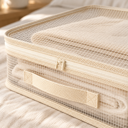 Clear Zippered Clothes Storage Organizer
