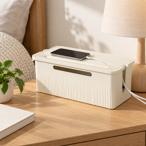 Cable Management Box for Power Strips & Cords