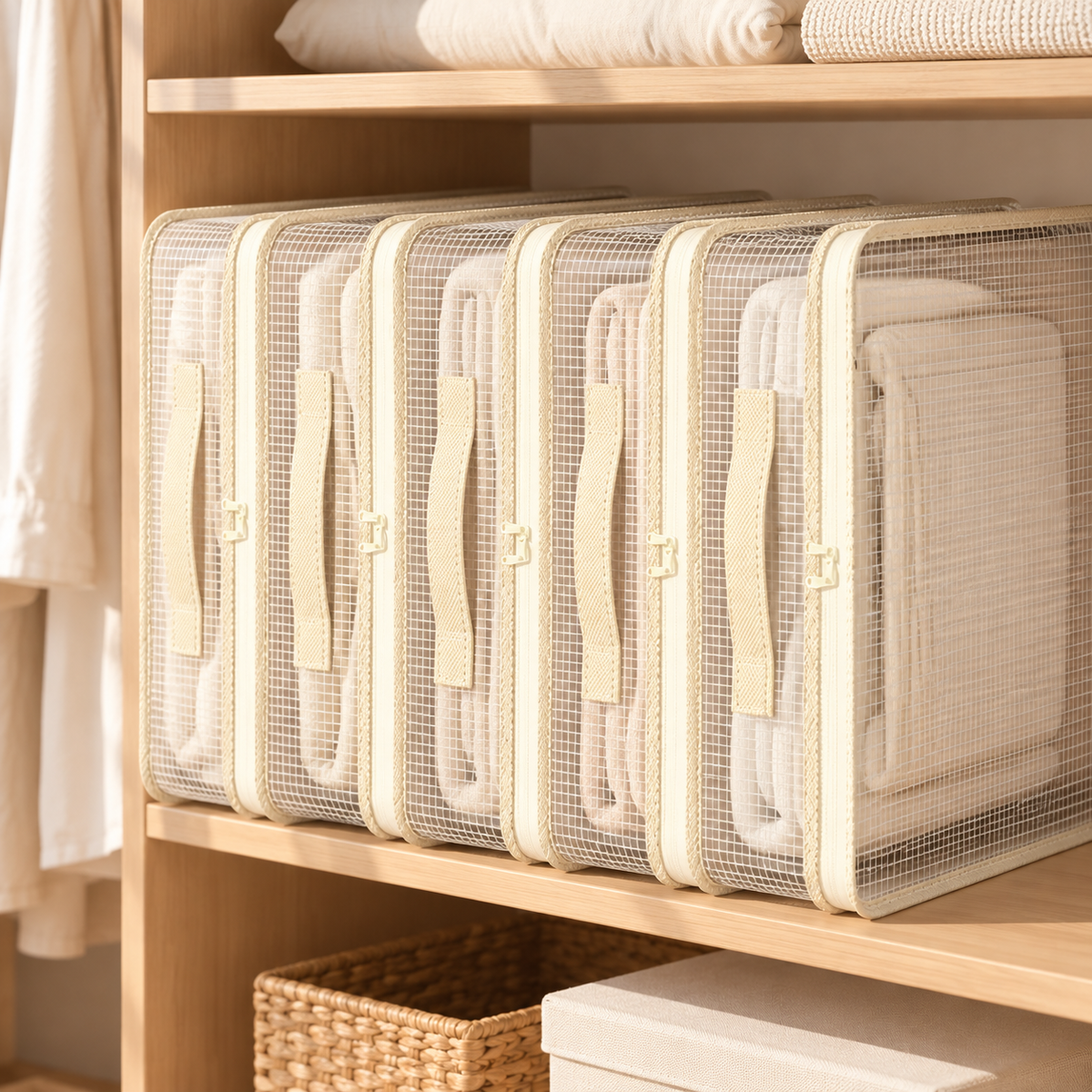 Clear Zippered Clothes Storage Organizer
