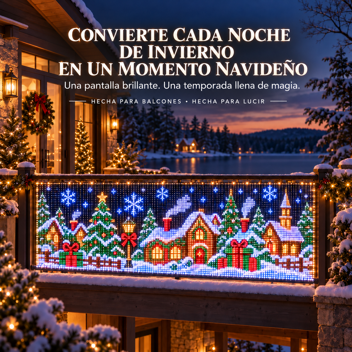🔥¡OFERTA ESPECIAL: 50% DE DESCUENTO!🎁⚡¡Más de 200 diseños animados! | ⏱️ Instalación en 5 minutos | Cortina LED inteligente para fiestas✨