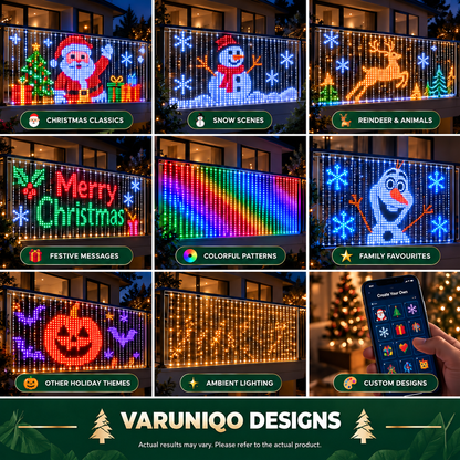 VARUNIQO animated curtain lights design examples