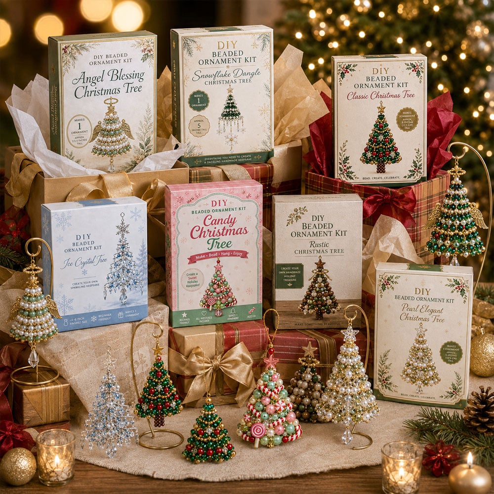 Beaded ornament kit collection and details