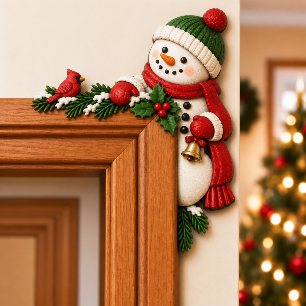 Door frame decor - Snowman / Right Side