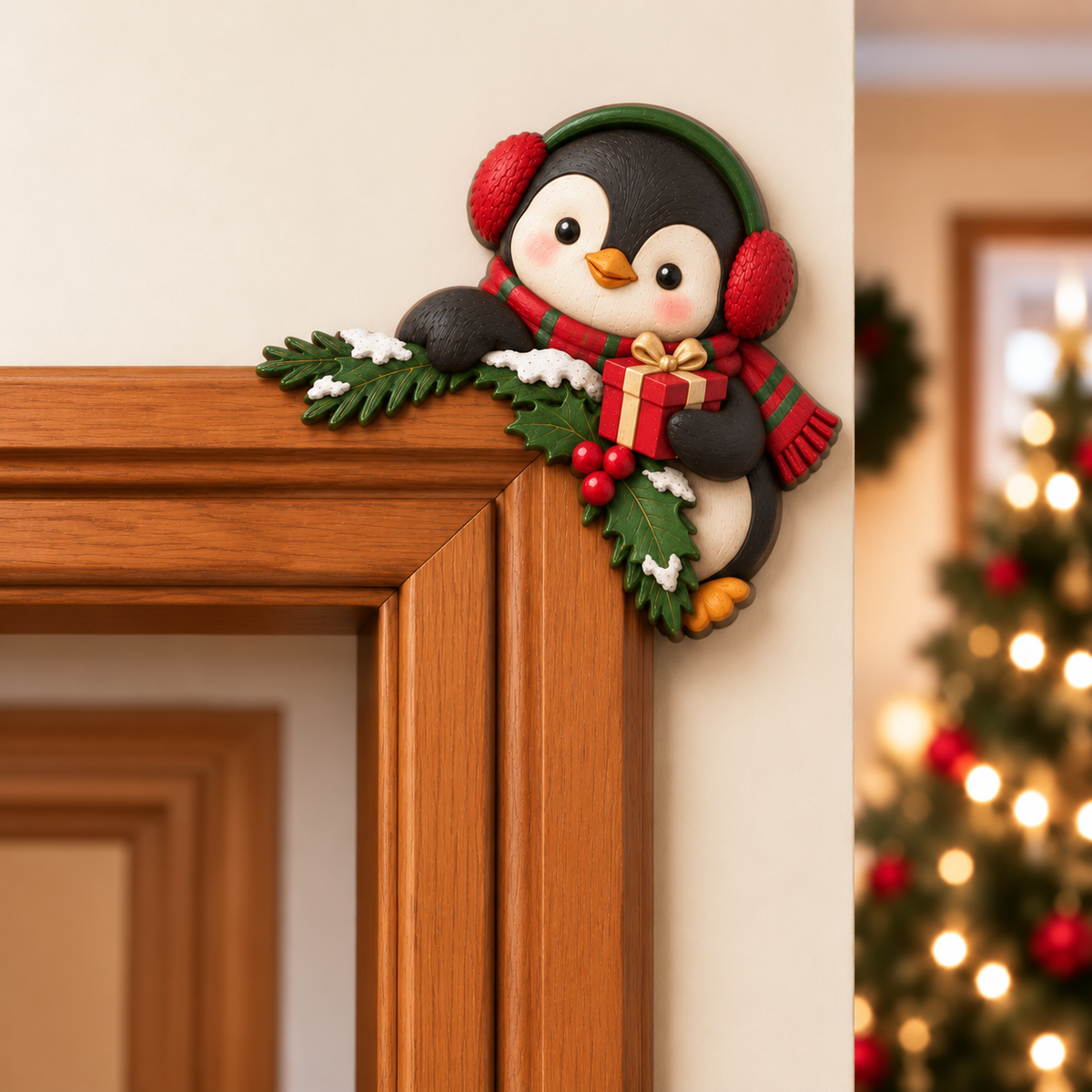 Door frame decor - Penguin / Right Side