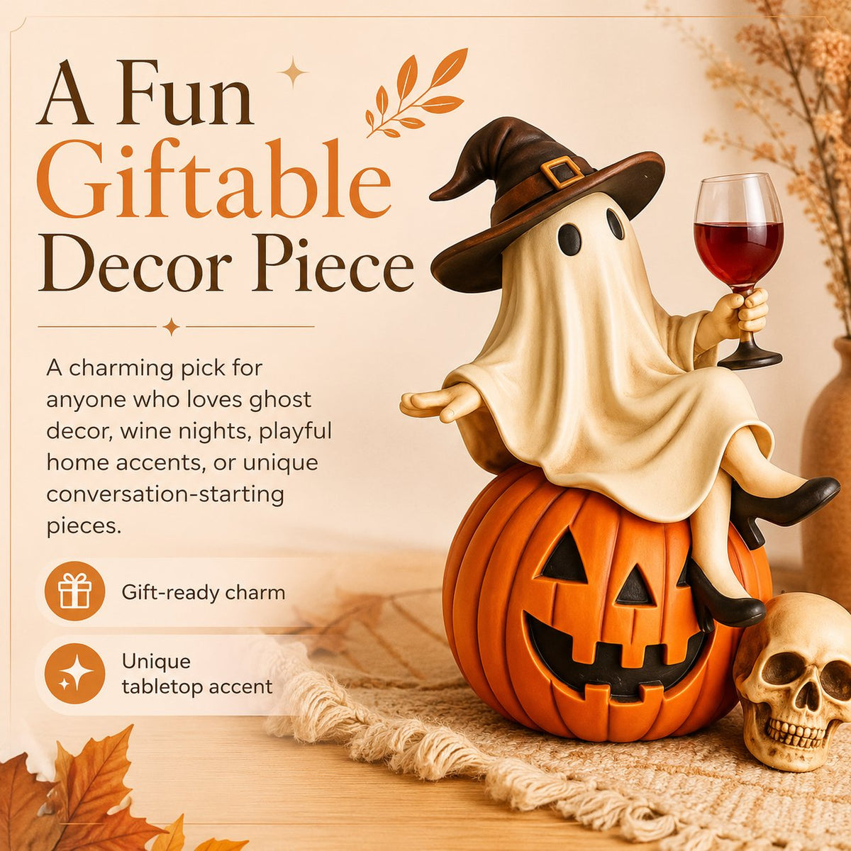 Ghost Wine Night Halloween Decor - view 8