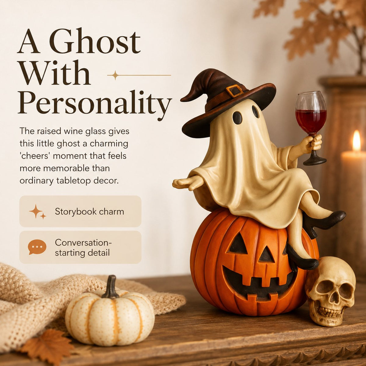 Ghost Wine Night Halloween Decor - view 9