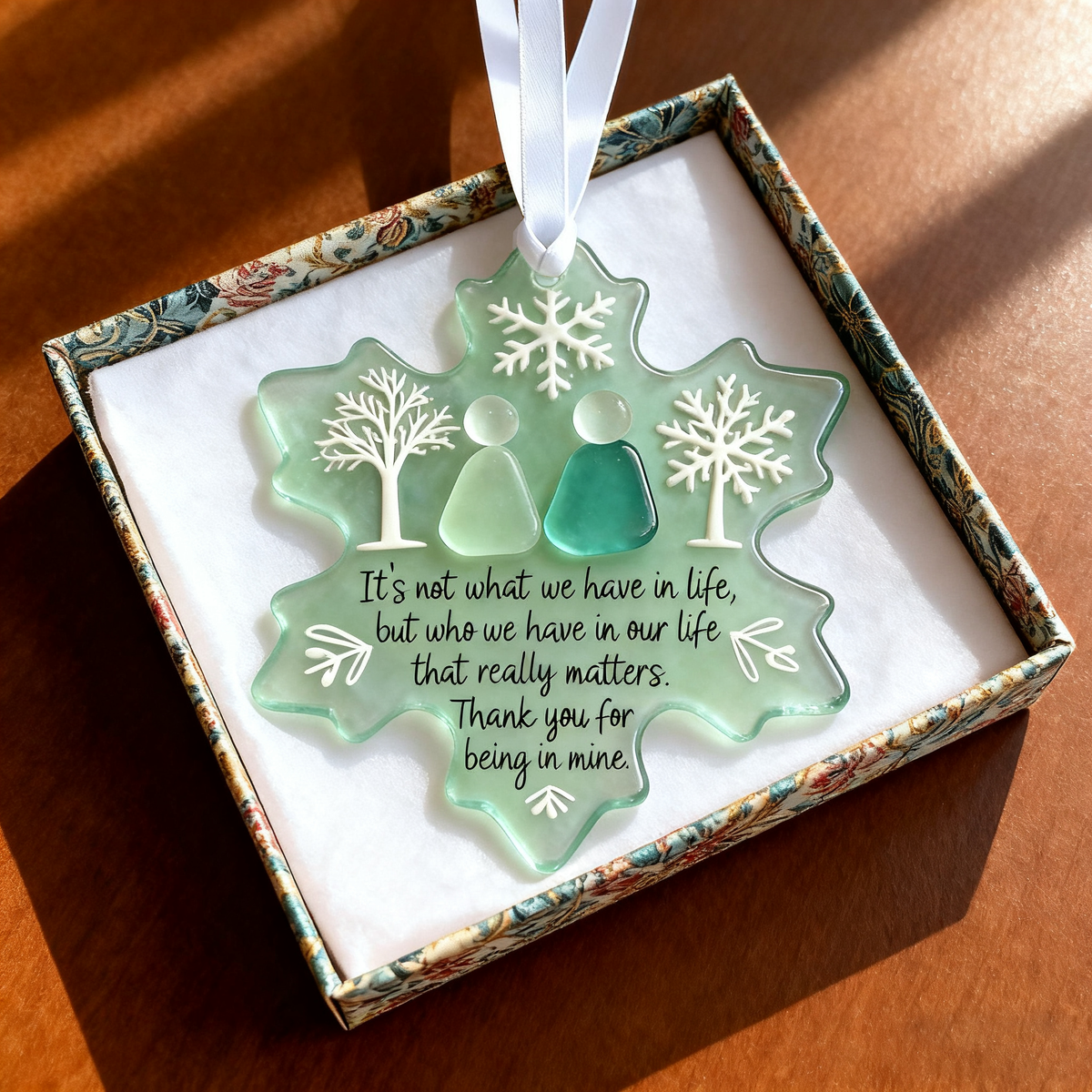 Snowflake-Shaped Sea Glass Friendship Decor