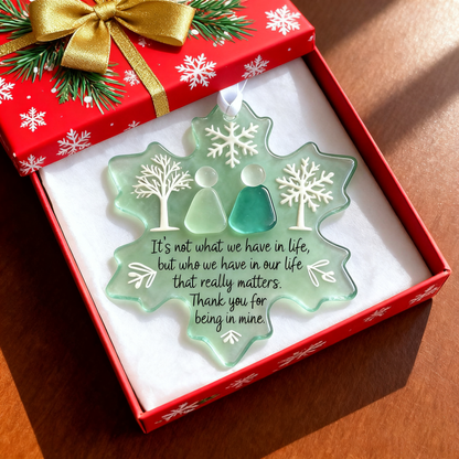 Snowflake-Shaped Sea Glass Friendship Decor