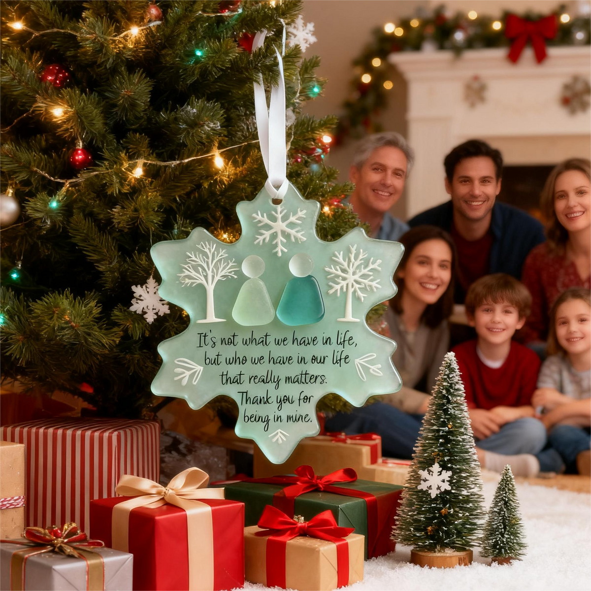 Snowflake-Shaped Sea Glass Friendship Decor