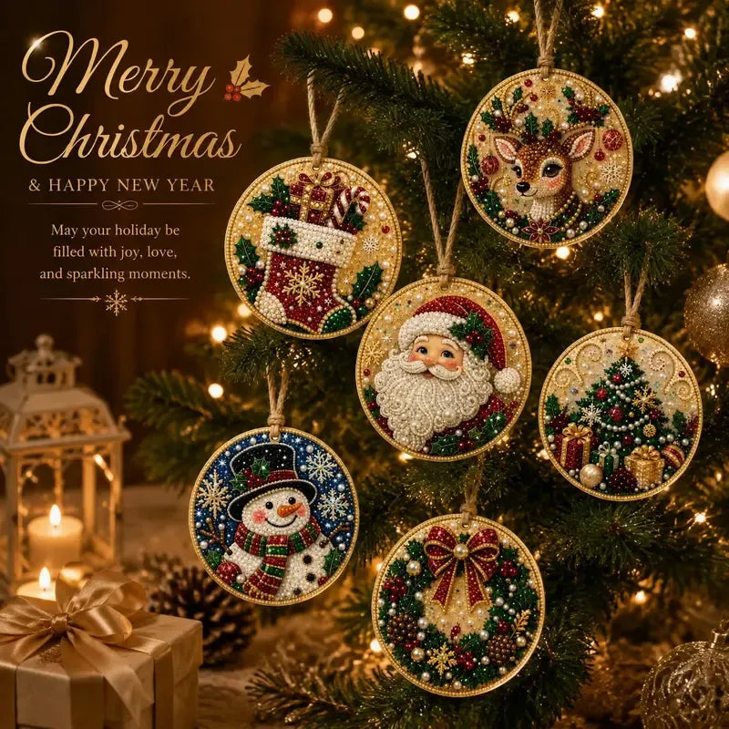 Christmas pearl and gem ornament kit image 3
