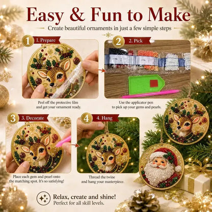 Christmas pearl and gem ornament kit image 9