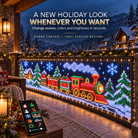 GlowCurtain Decorative Christmas Light Curtain