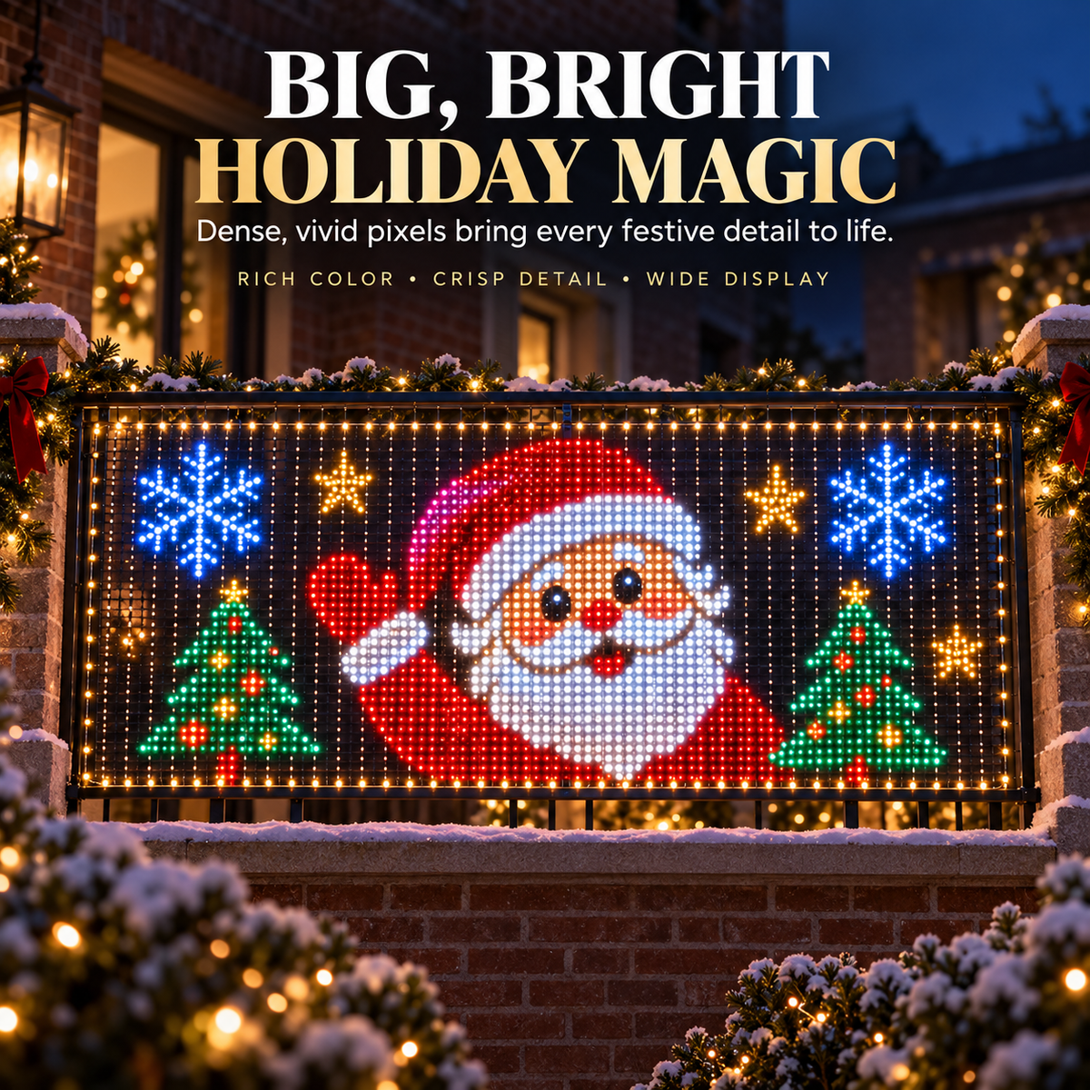 GlowCurtain Decorative Christmas Light Curtain - gallery image 2