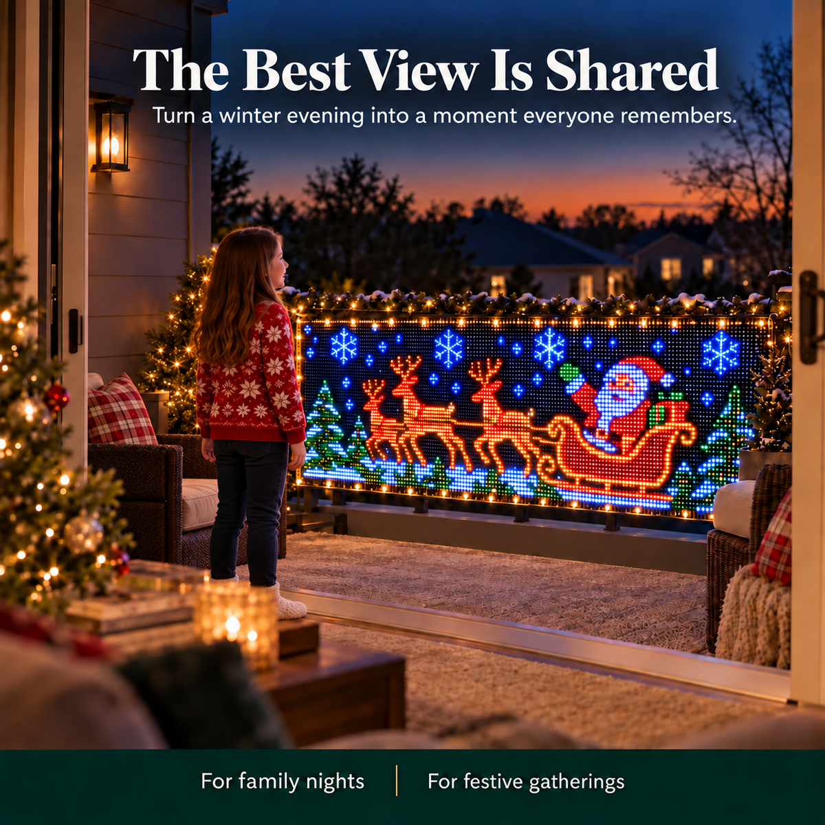 GlowCurtain Decorative Christmas Light Curtain - gallery image 4
