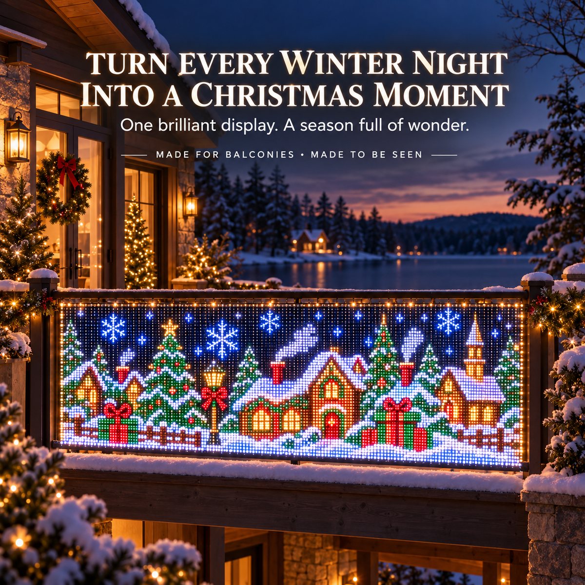 GlowCurtain Decorative Christmas Light Curtain - gallery image 5