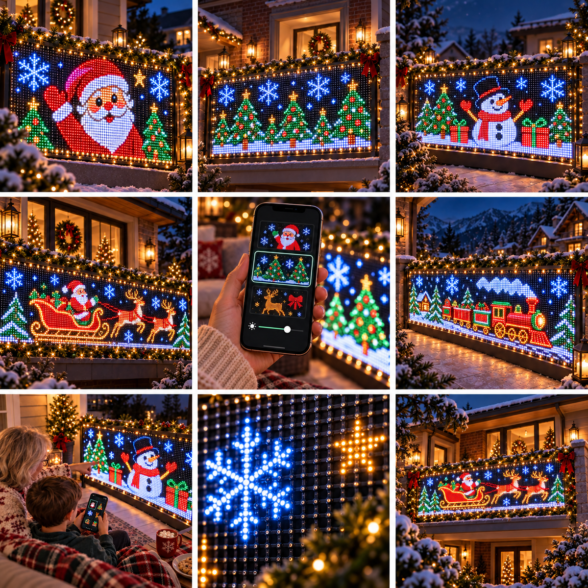 GlowCurtain Decorative Christmas Light Curtain - gallery image 7