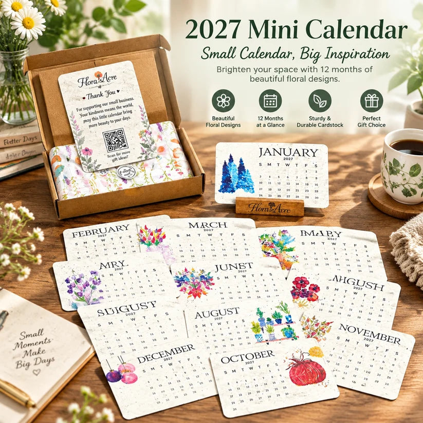 2027 Plantable Seed Paper Desk Calendar