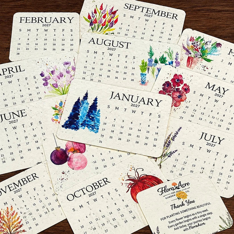 2027 Plantable Seed Paper Desk Calendar - gallery image 2