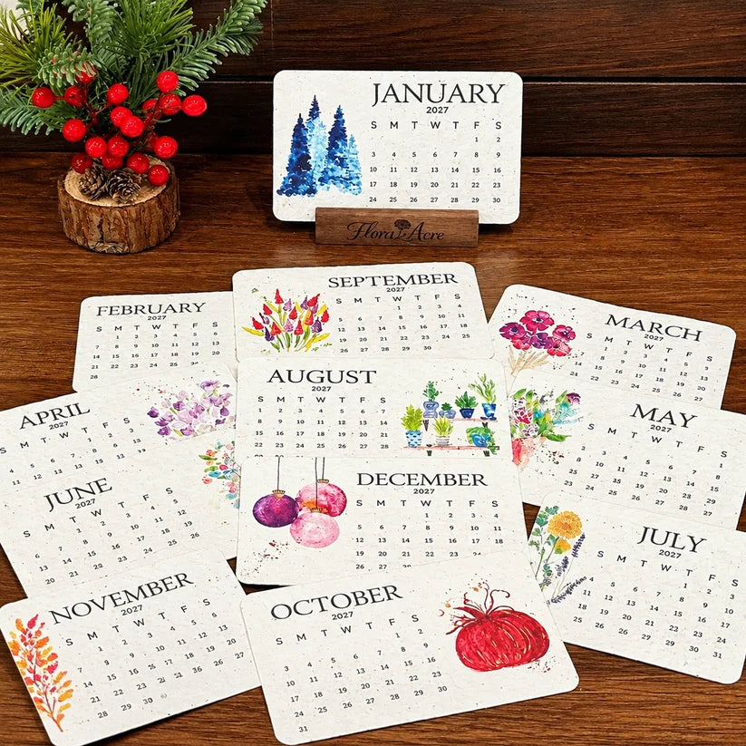 2027 Plantable Seed Paper Desk Calendar - gallery image 3